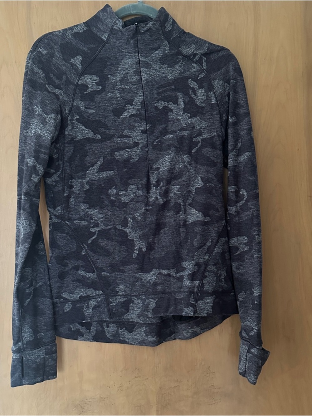 lululemon athletica Dark Gray Camo Half-Zip Pullover